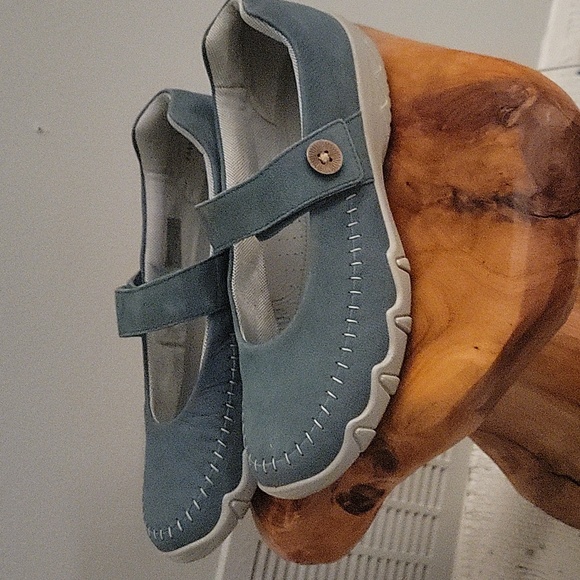 Size 11 blue suede womans slide on shoes by Hotter comfort walking casual - Picture 8 of 11